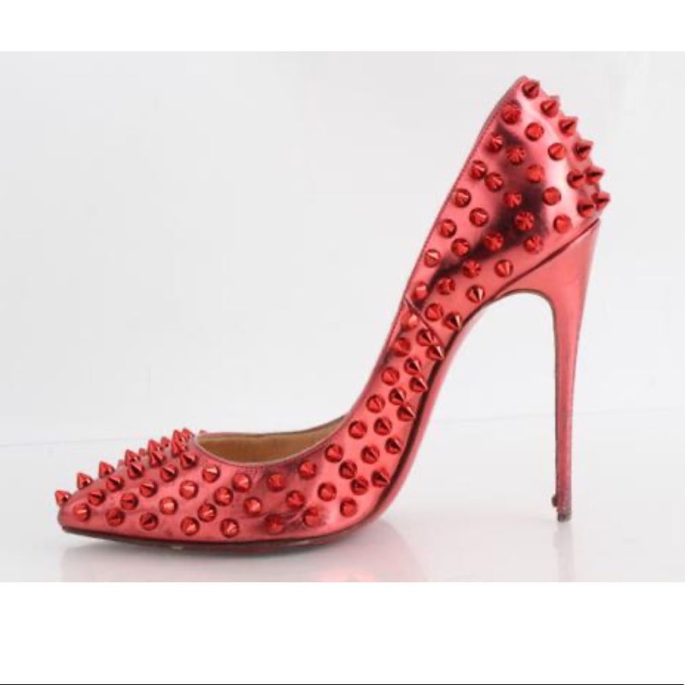 *SOLD* 💥HP💥 CHRISTIAN LOUBOUTIN METALLIC HEEL - Picture 2 of 13